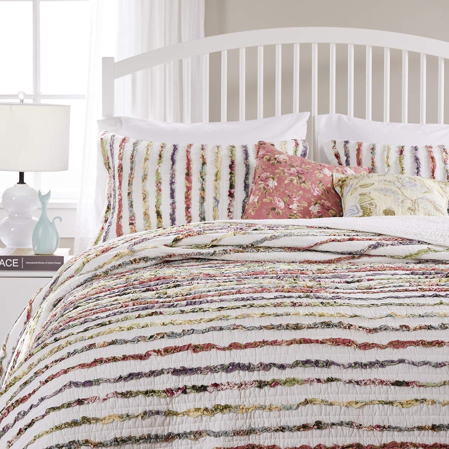 Greenland Home Fashions Bella Ruffle Quilt Set