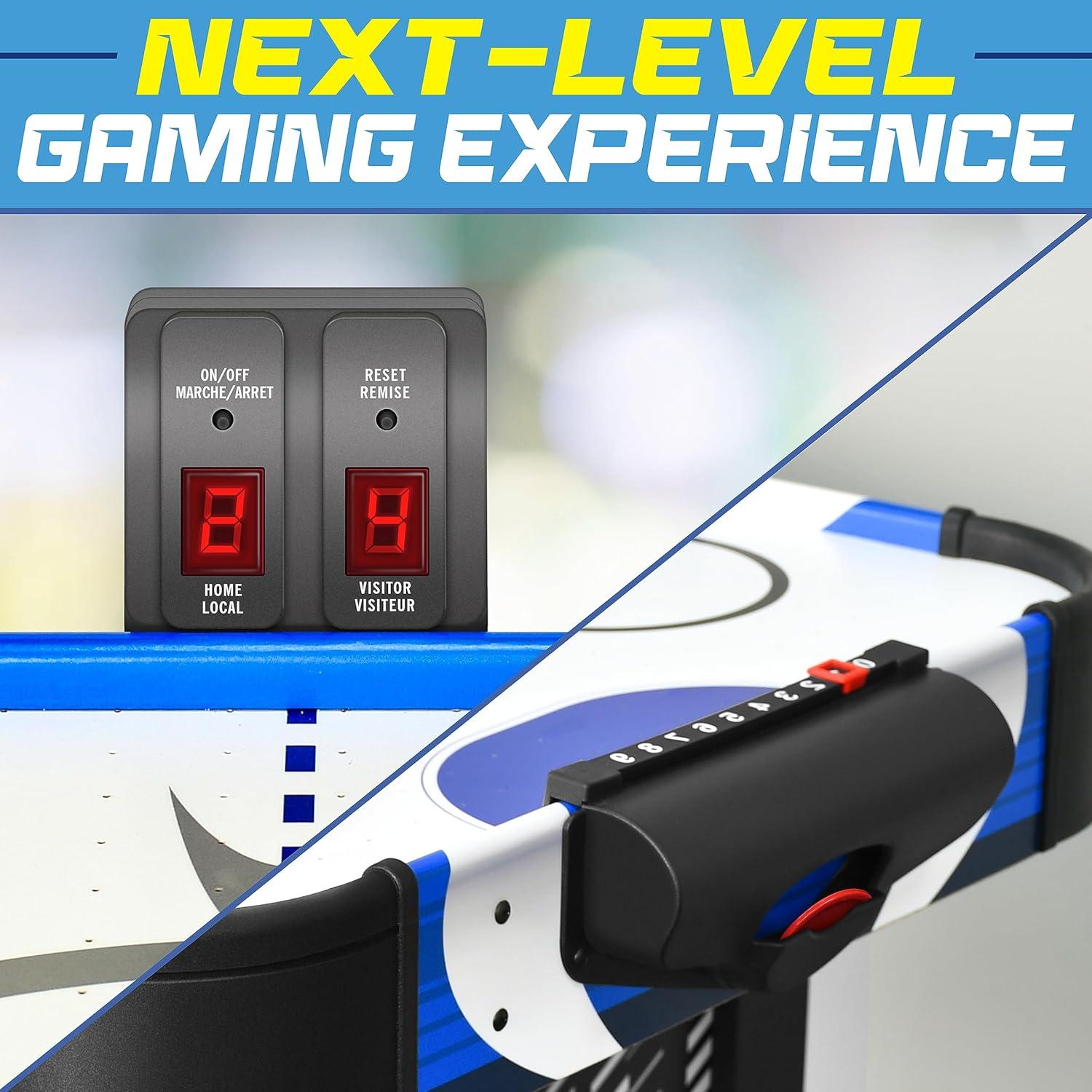 SereneLife 48" Air Hockey Game Table - Blue and Black