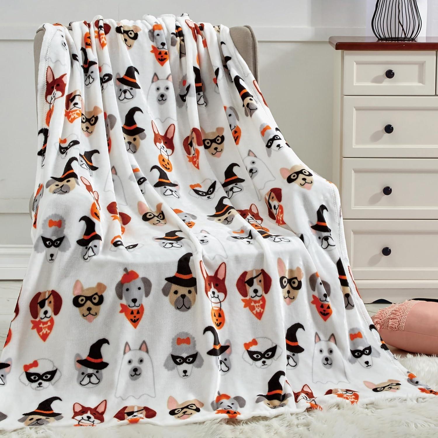 Comfort Lightweight Throw Blanket- Halloween Themed, Soft, Cozy and Plush- Perfect for Lounging This Spooky Season