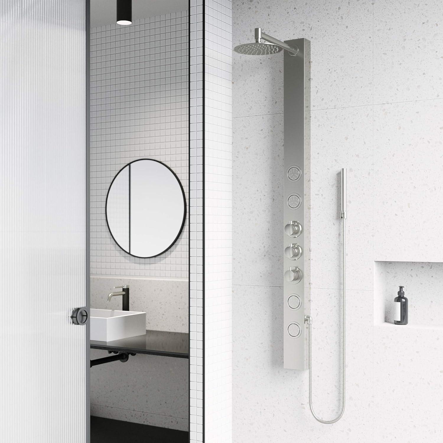Sutton 58" H X 4" W EZDivert™ 4-Jet Shower System with Hand Shower Wand and Adjustable Shower Head