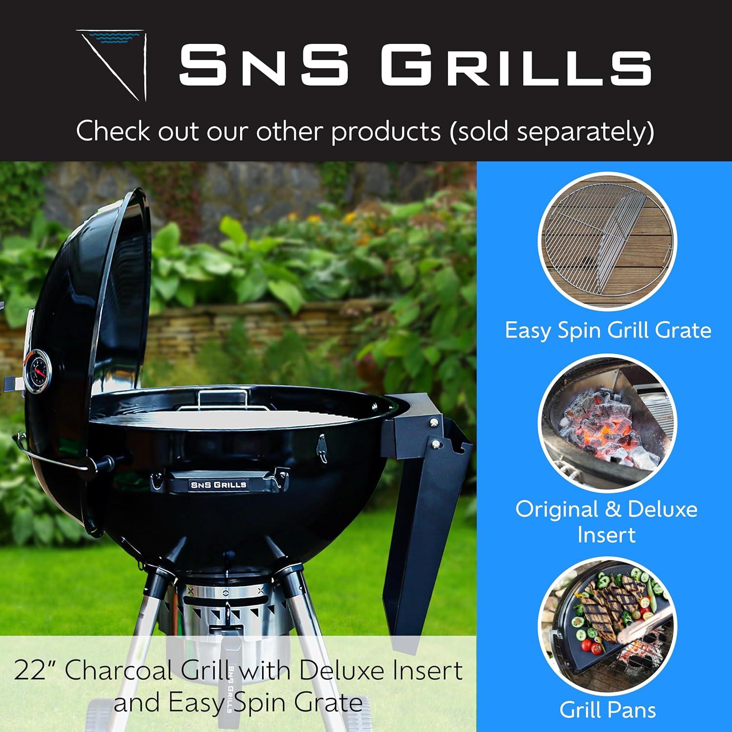 24" Stainless Steel Hinged Charcoal Grill Cooking Grate