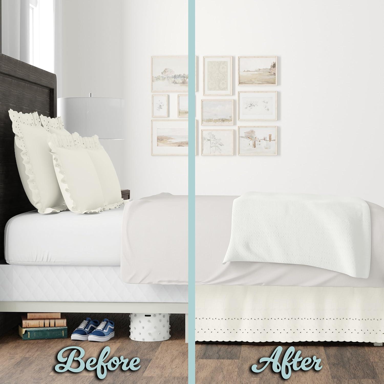 Fresh Ideas  Fresh Ideas Ruffled Eyelet Bed Skirt, 14" Drop Length & Reviews | Wayfair