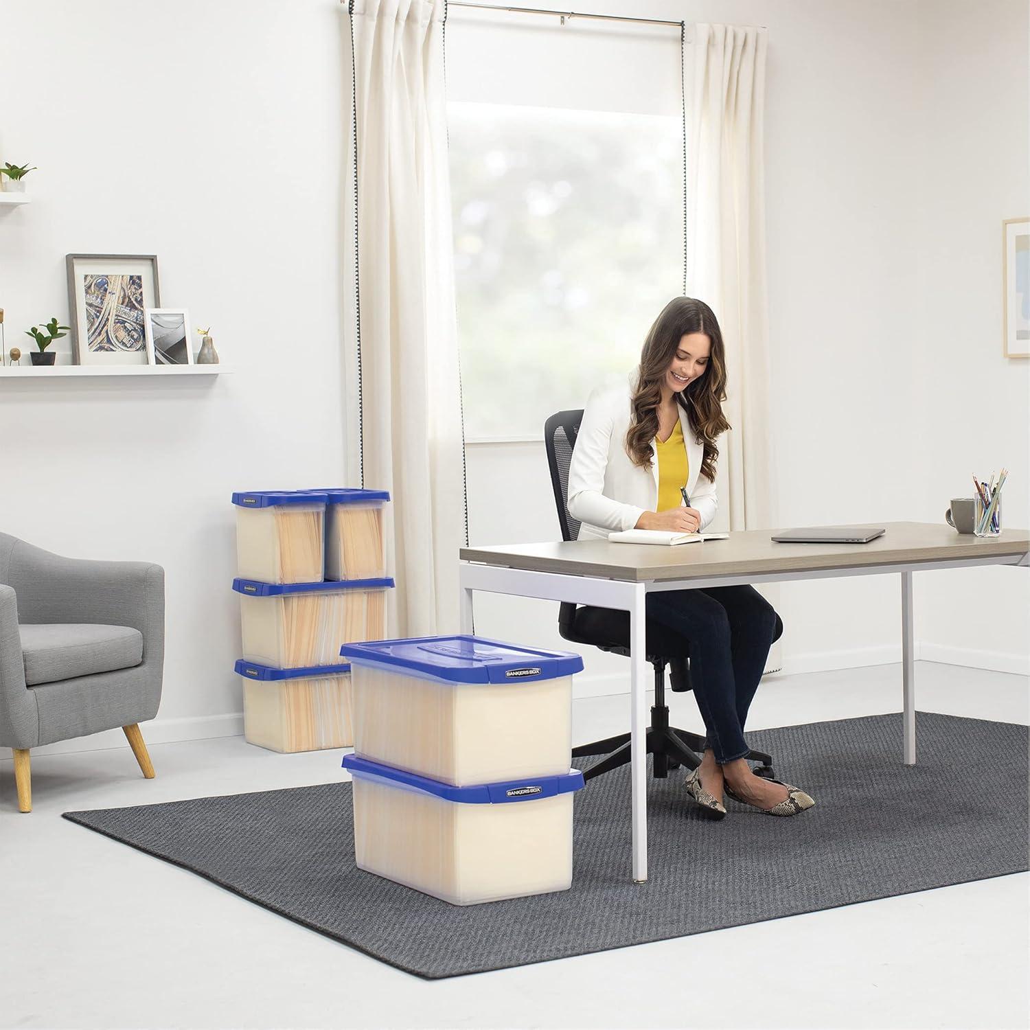 Fellowes 20 Liter Plastic Bankers Box Heavy-Duty File Box