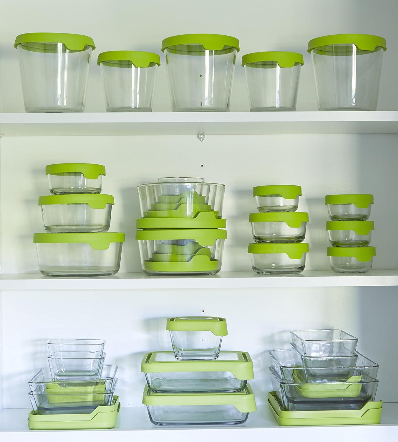 Green Glass Airtight Meal Prep Storage Set, 10 Pieces