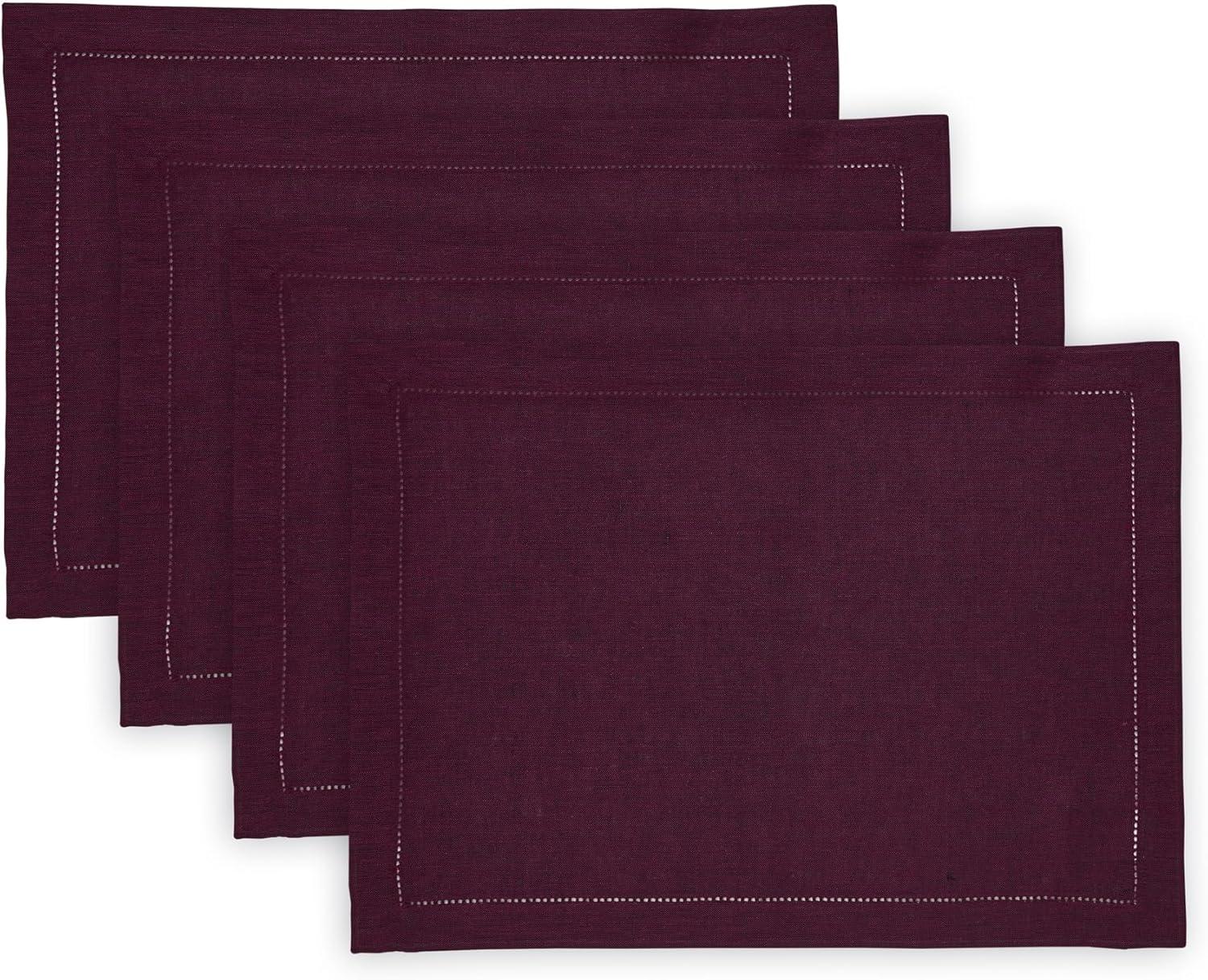 Solino Home Milan - 100% Pure Linen Placemats (Set of 4)