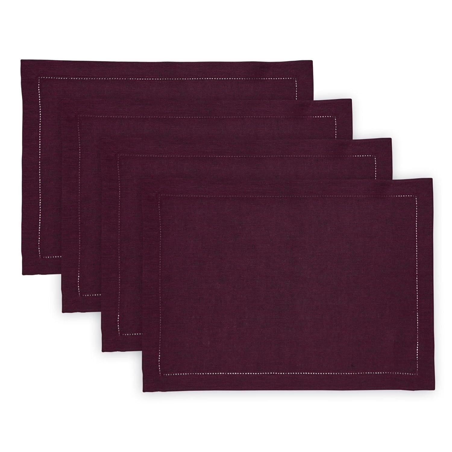 Solino Home Milan - 100% Pure Linen Placemats (Set of 4)