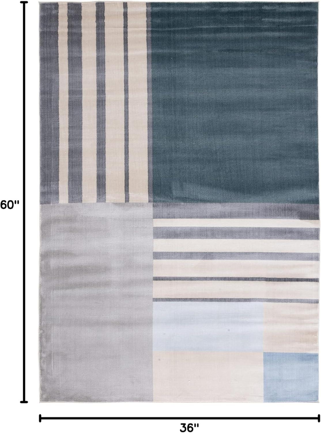 Orwell ORW397 Power Loomed Indoor Accent Rug - 3'x5' - Charcoal/Beige - Safavieh