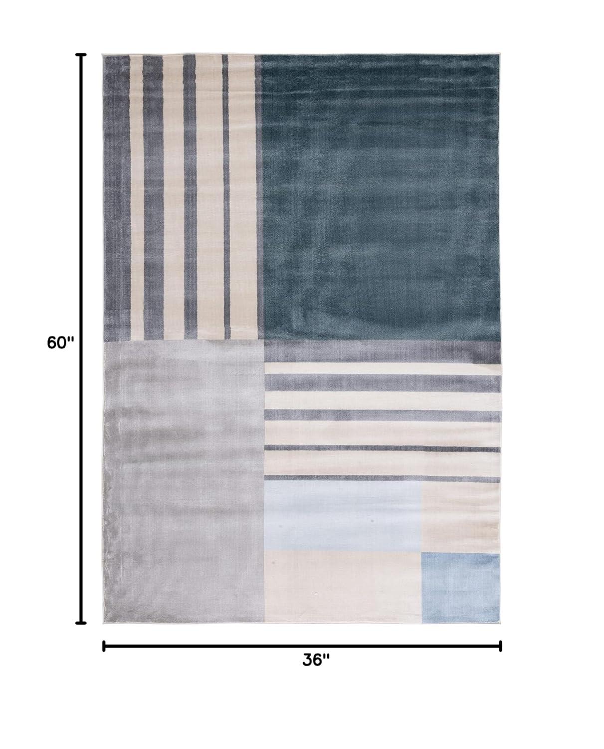 Orwell ORW397 Power Loomed Indoor Accent Rug - 3'x5' - Charcoal/Beige - Safavieh
