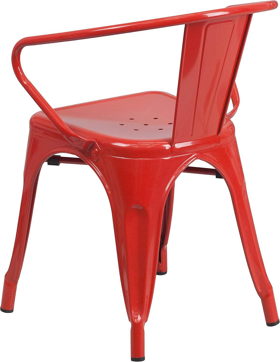 Flash Furniture Hucheson Metal Indoor-Outdoor Chair with Arms