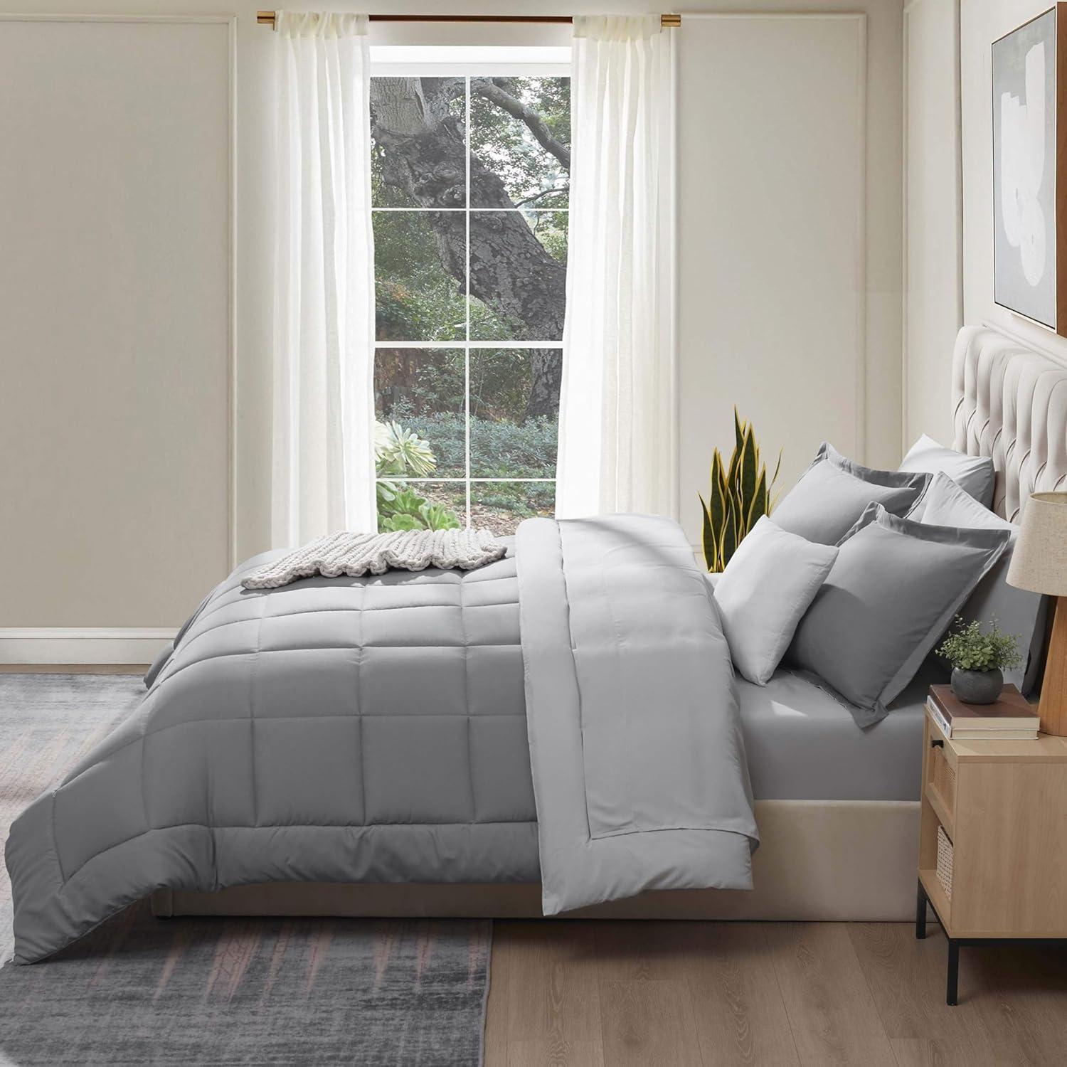Bed-in-A-Bag Reversible Comforter Set with Bed Sheets