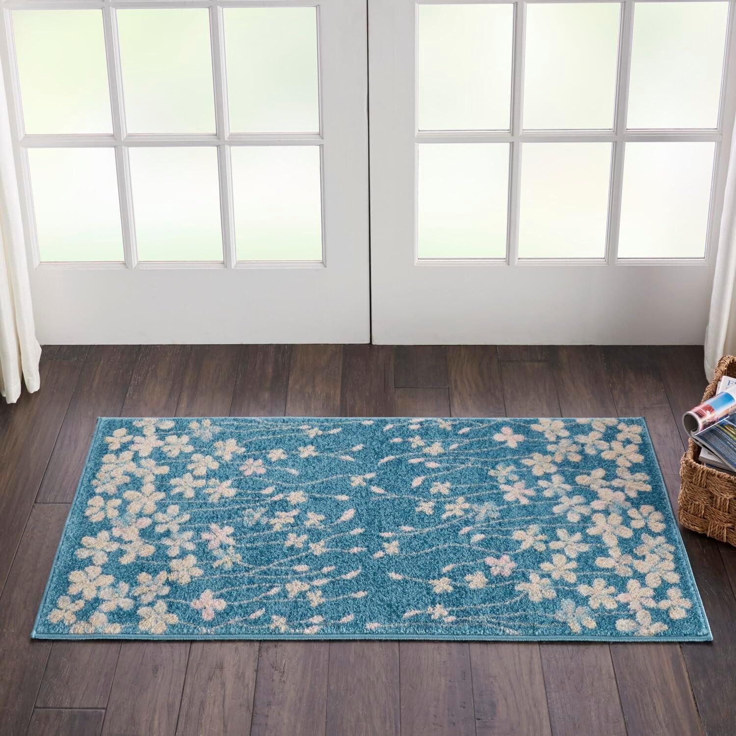 Nourison Tranquil Bohemian Botanical Bloom Area Rug