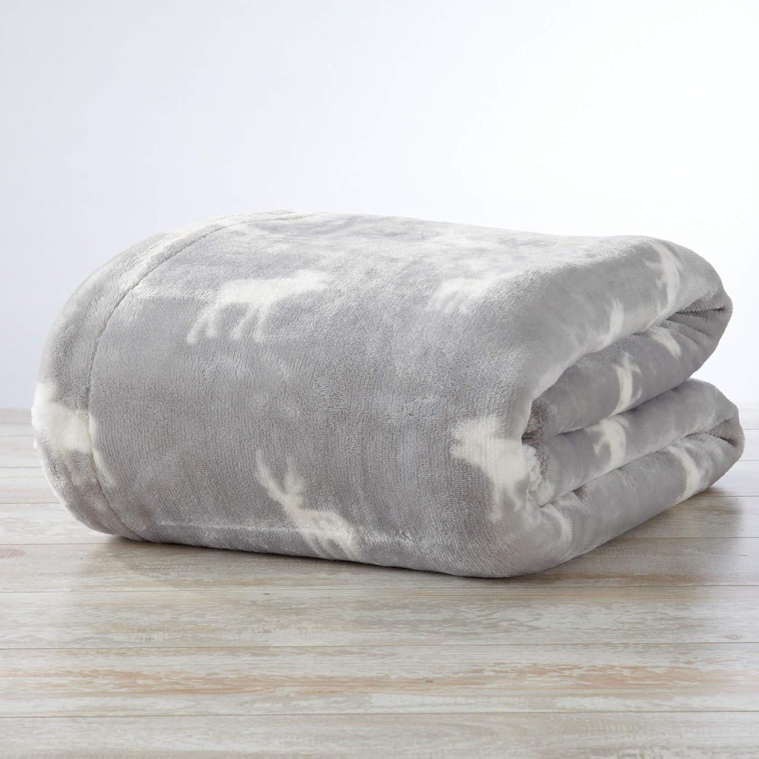 Velvet Plush Soft Fleece Reversible Throw, Warm and Comfortable Bed Blanket - Great Bay Home