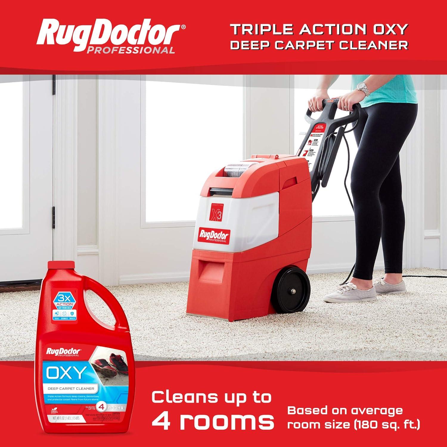 Rug Doctor X3 Commercial Carpet Cleaner - Pro Oxy Pack, Includes 48 oz. Oxy Cleaner