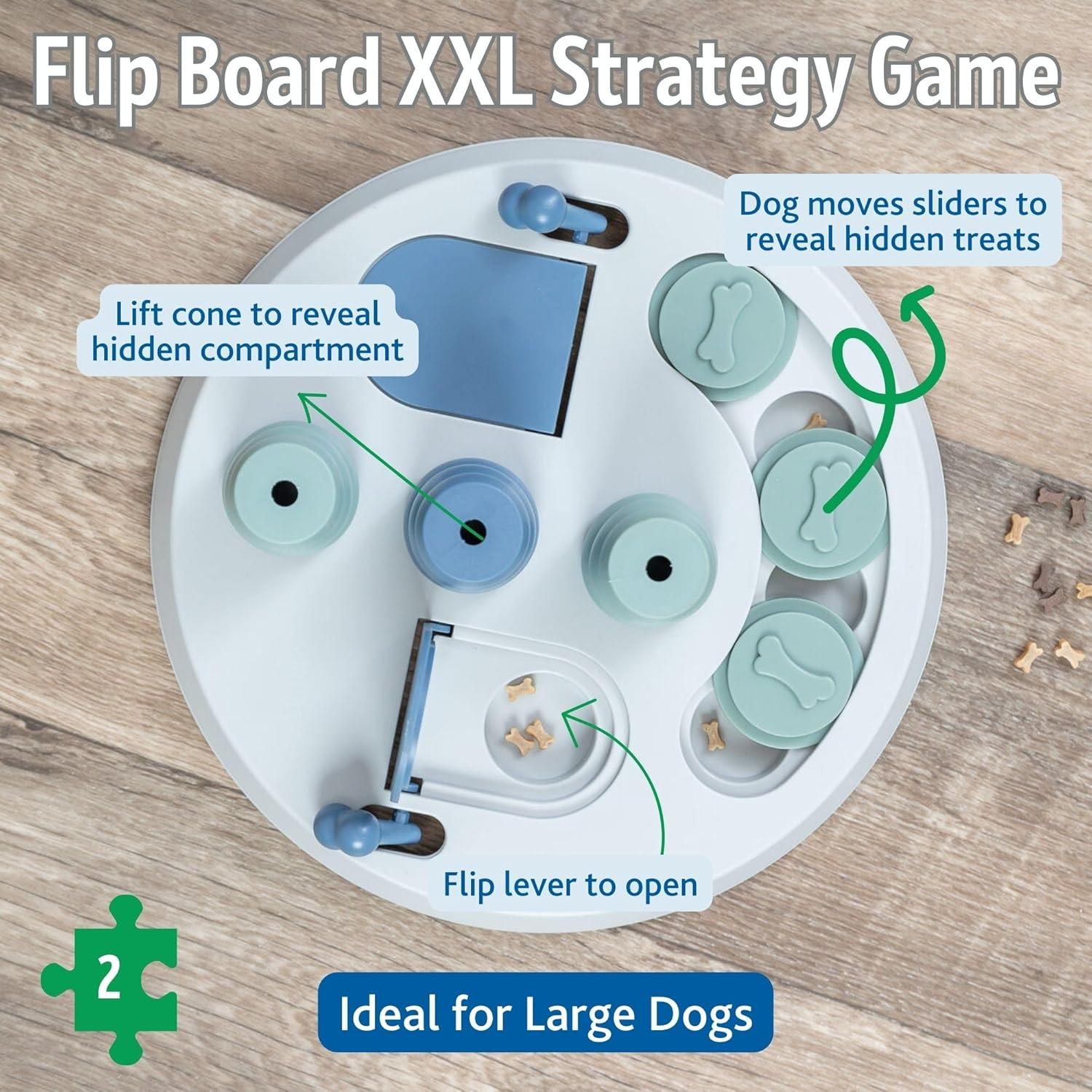 TRIXIE TRIXIE Dog Activity Flip Board XXL Level 2 Strategy Game, Intermediate Dog Puzzle Toy