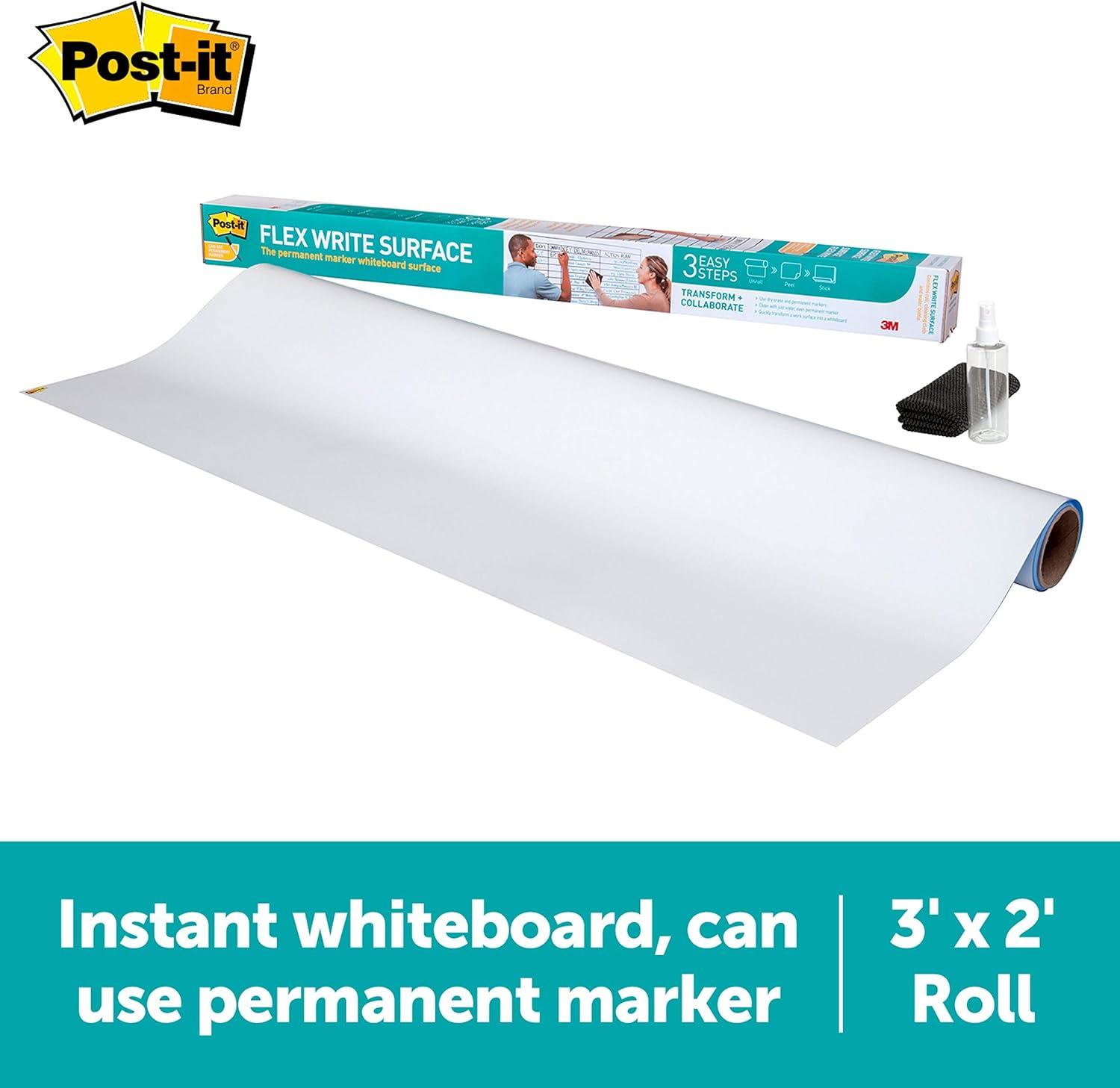 White Dry Erase Flex Write Surface Sheet 36" x 24"