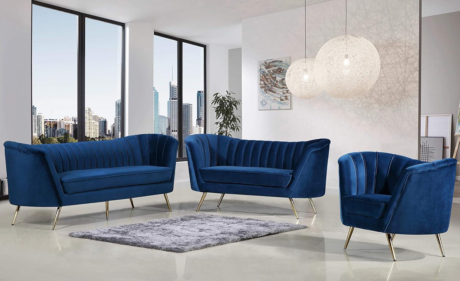 Meridian Furniture Inc Margo Velvet Loveseat