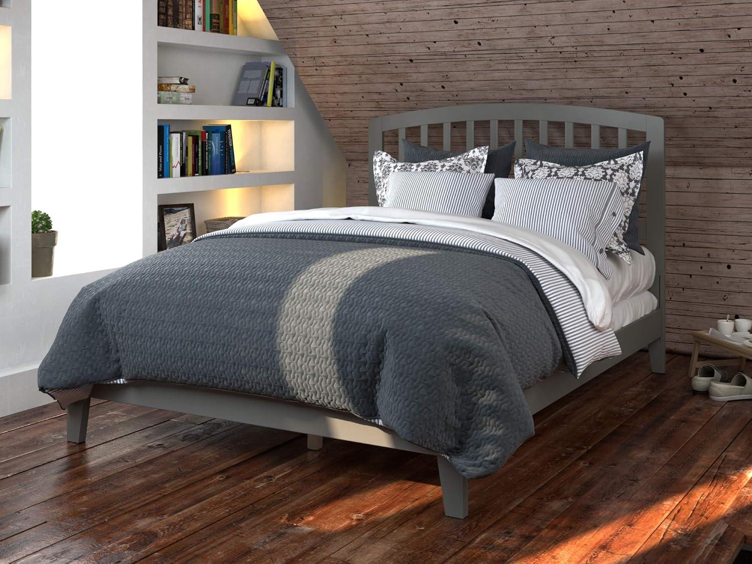 Richmond Full Grey Wood Mission Bed with Headboard