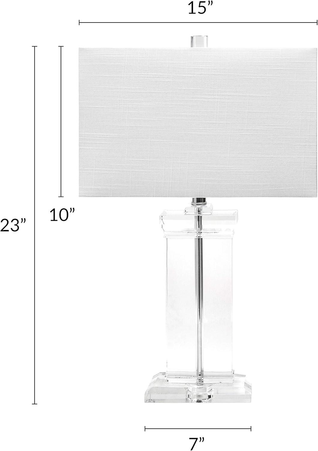 nuLOOM Toledo 25" Crystal Table Lamp Lighting - Clear 25" H x 9" W x 15" D