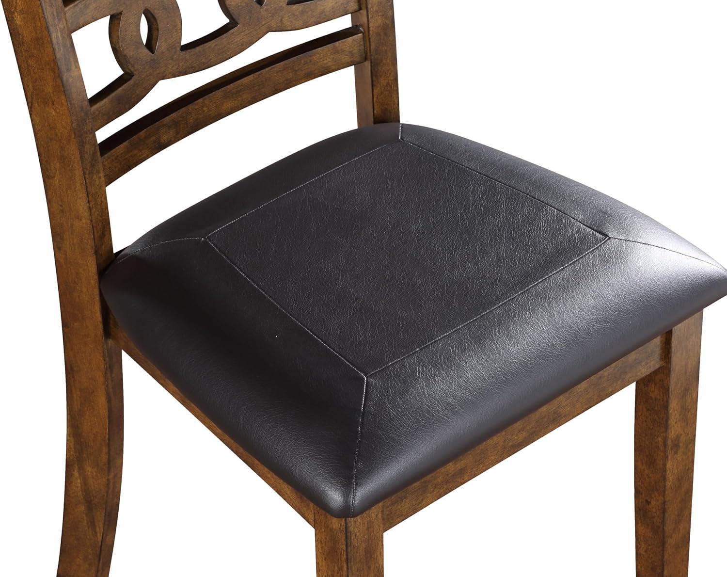 New Classic Furniture, Gia Cherry Wood Dining Chair with Fabric Seat (Set of 4)