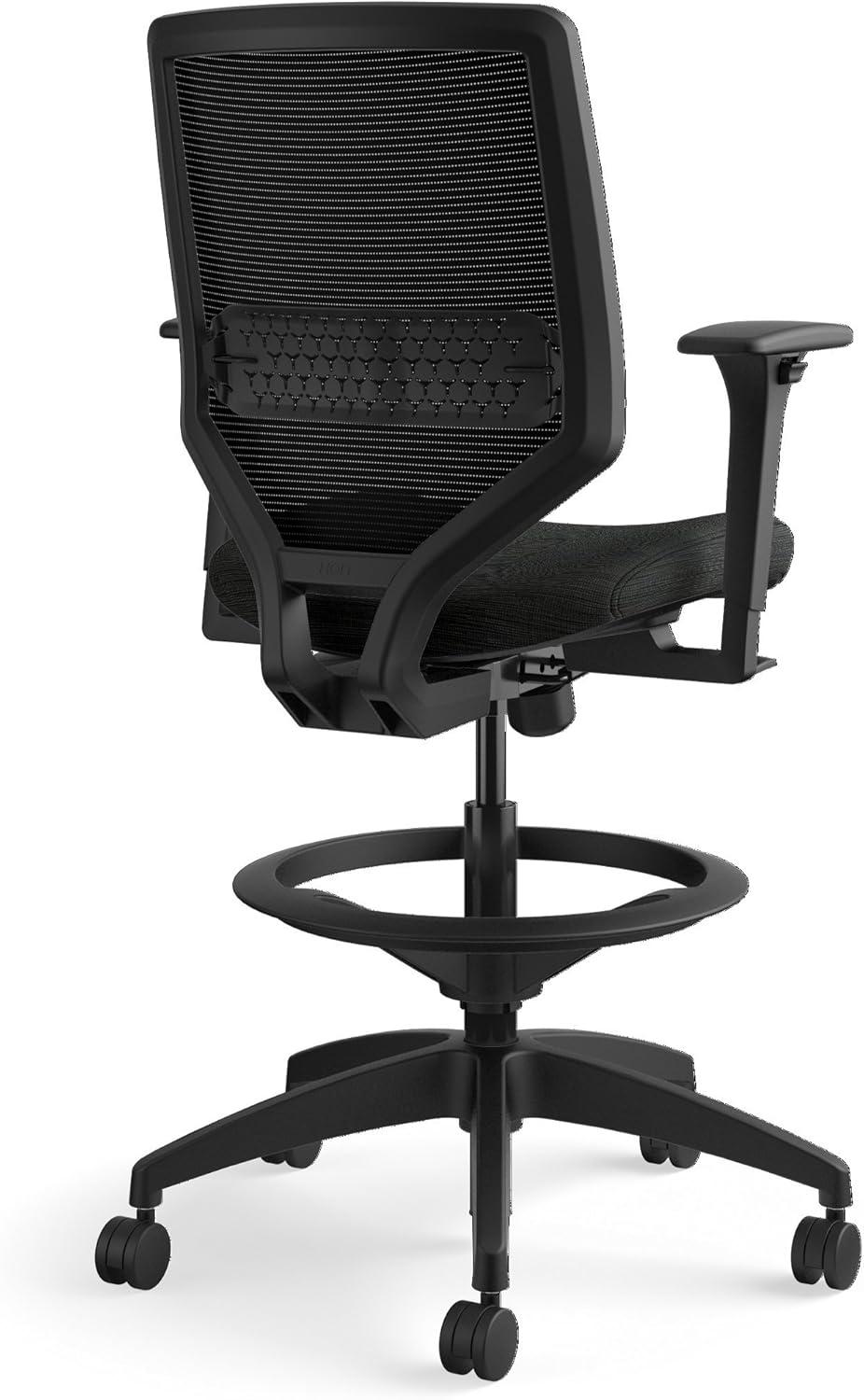 26.5 in. Solve Ilira-Stretch Back Task Stool - Black