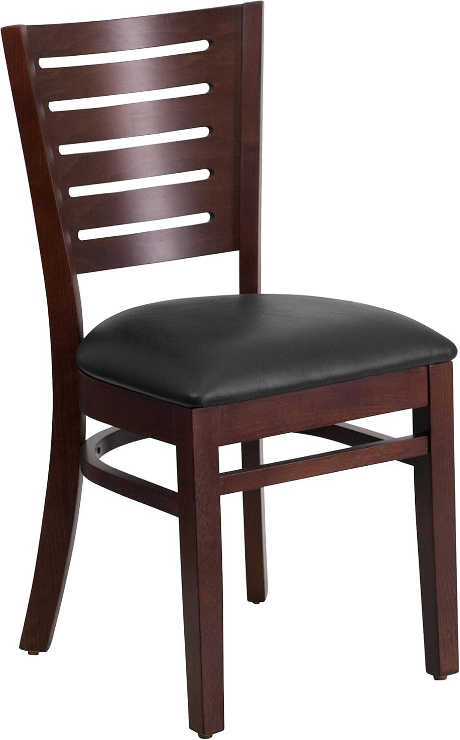 Flash Furniture Darby Series Slat Back Walnut Wood Restaurant Chair