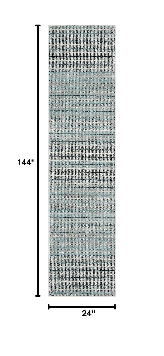 Skyler SKY196 Power Loomed Indoor Runner Rug - Blue/Grey - 2'x12' - Safavieh