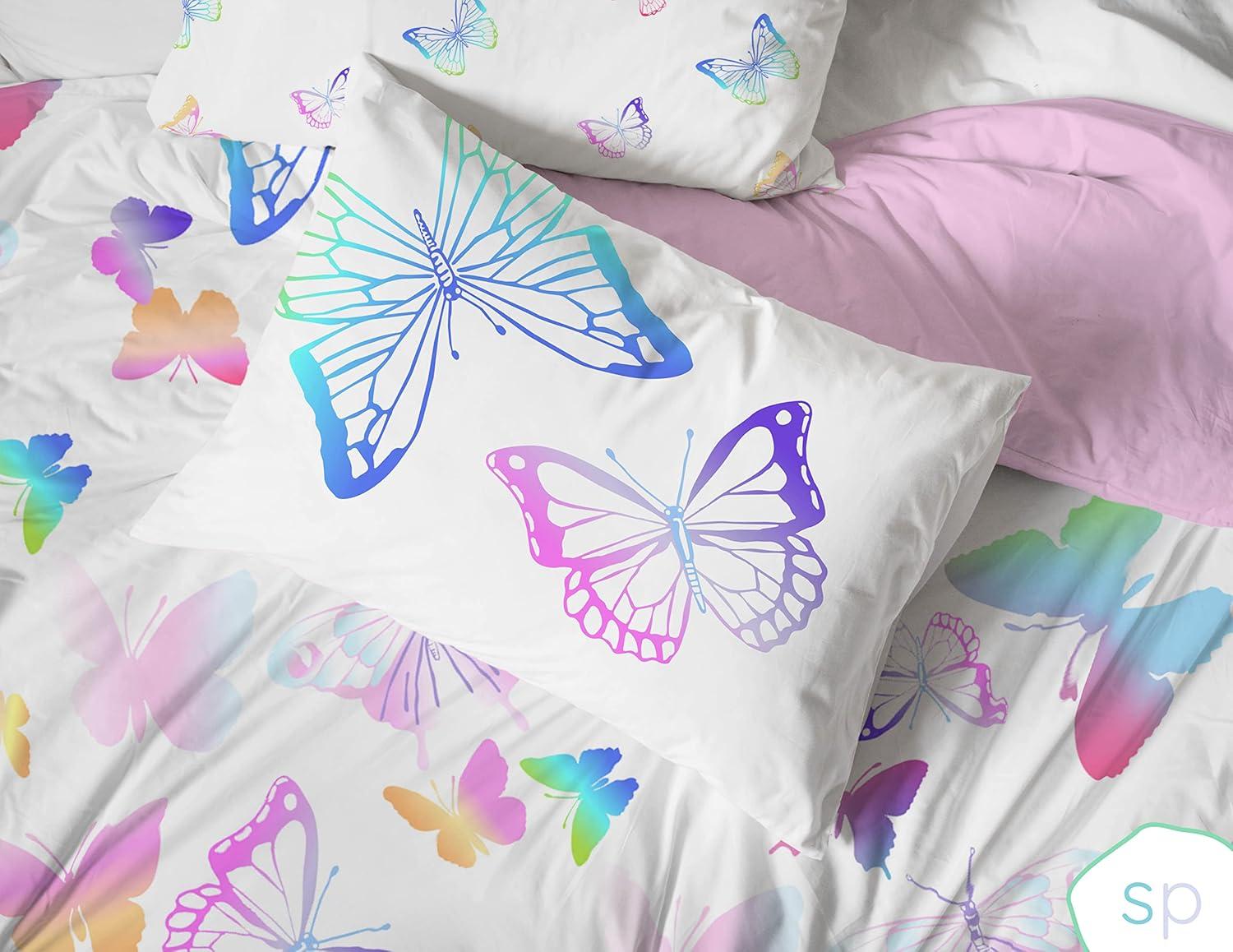 Saturday Park Ombre Butterflies 100% Organic Cotton Bed Set