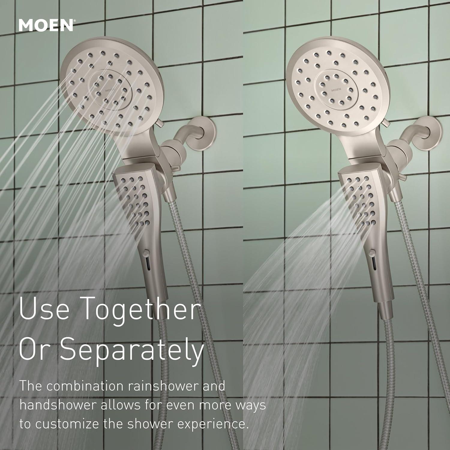 Verso 1.75 GPM Rainshower/Handshower Combination with Infiniti Dial and Magnetix Docking