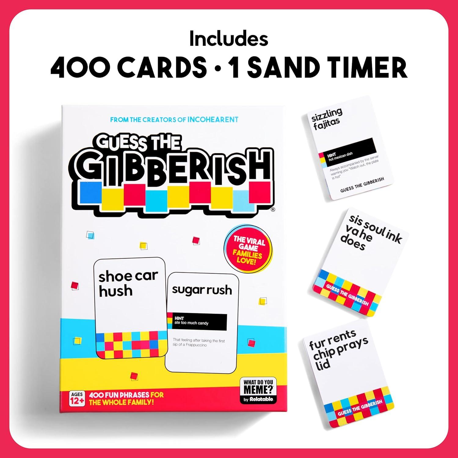 Guess The Gibberish Family Game, from The Creators of Incohereant for Ages 12+ by What Do You Meme?