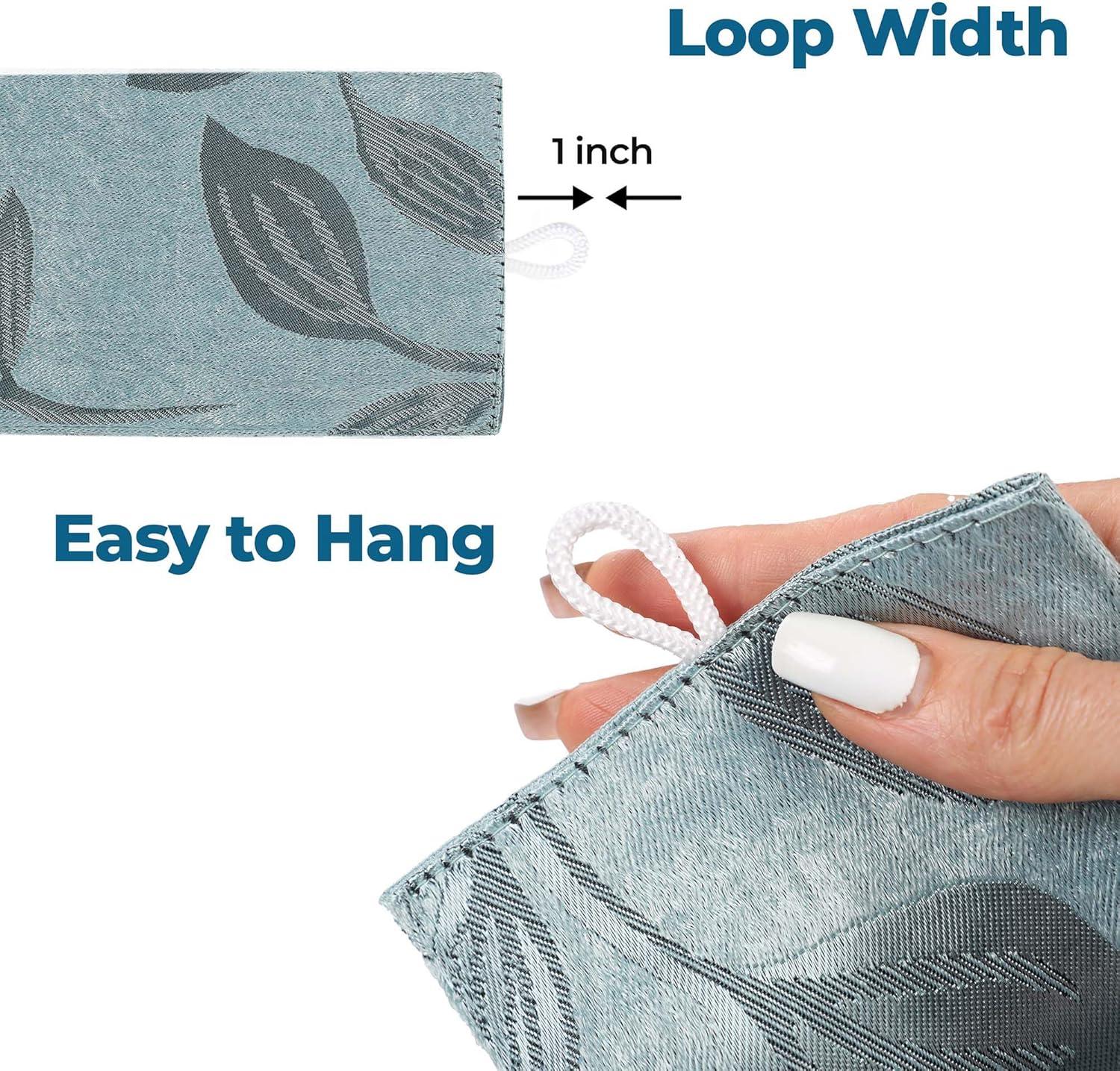 Superior Leaves Machine Washable Room Darkening Blackout Curtains With Back Tabs by Superior (Set of 2)