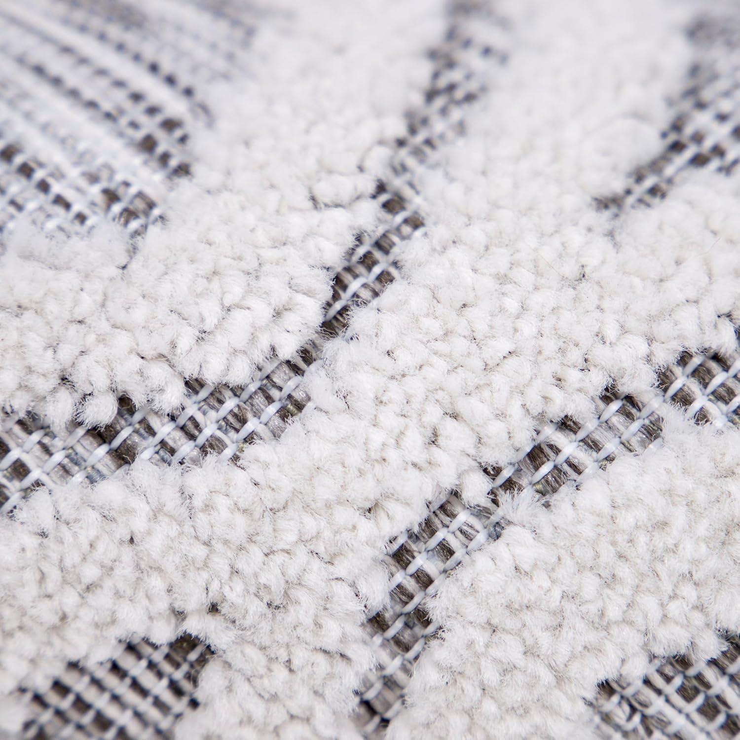 My Texas House Cotton Blossom Natural Gray High Low Indoor Outdoor Rug