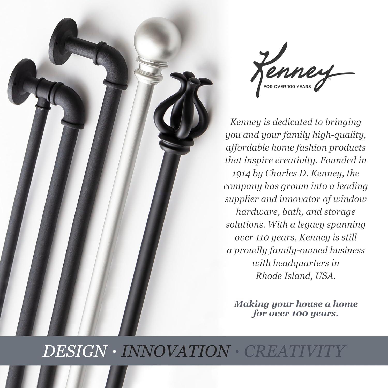 Kenney® Kendall 5/8" Standard Decorative Window Curtain Rod, 28-48", Oil Rubbed Bronze