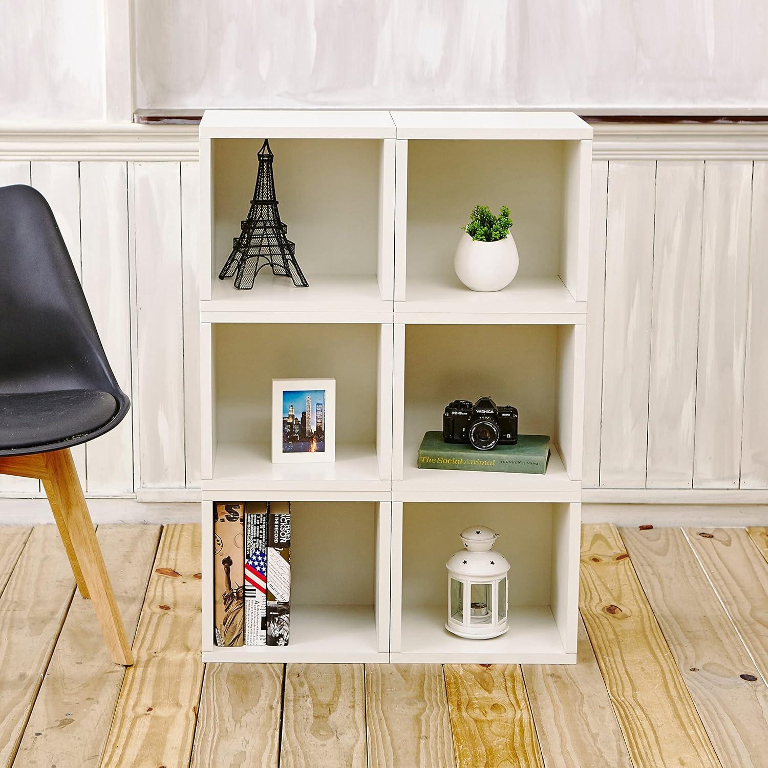 Way Basics Eco Stackable Storage Cube and Cubby Organizer, White