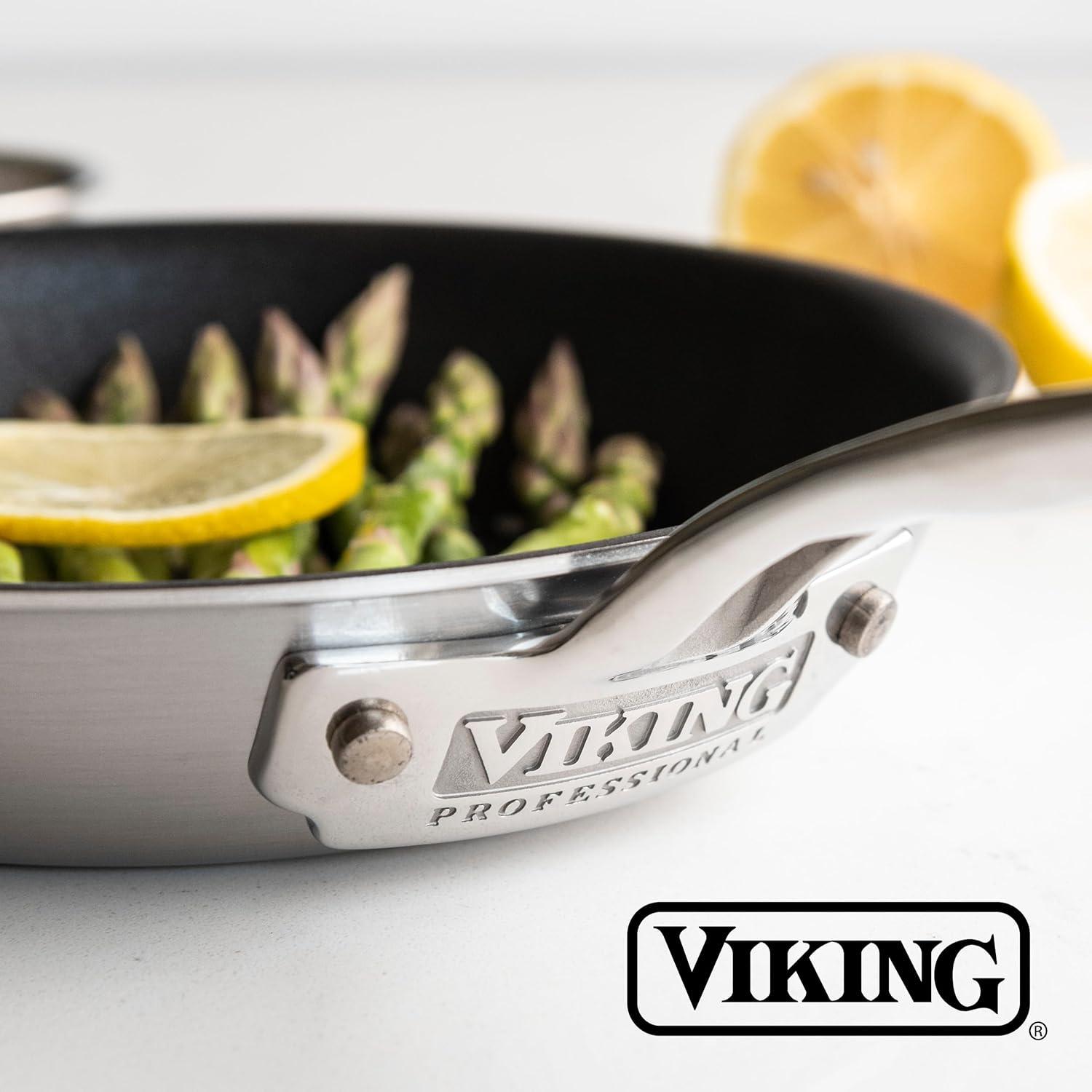 Viking 12" Stainless Steel Nonstick Fry Pan with Lid
