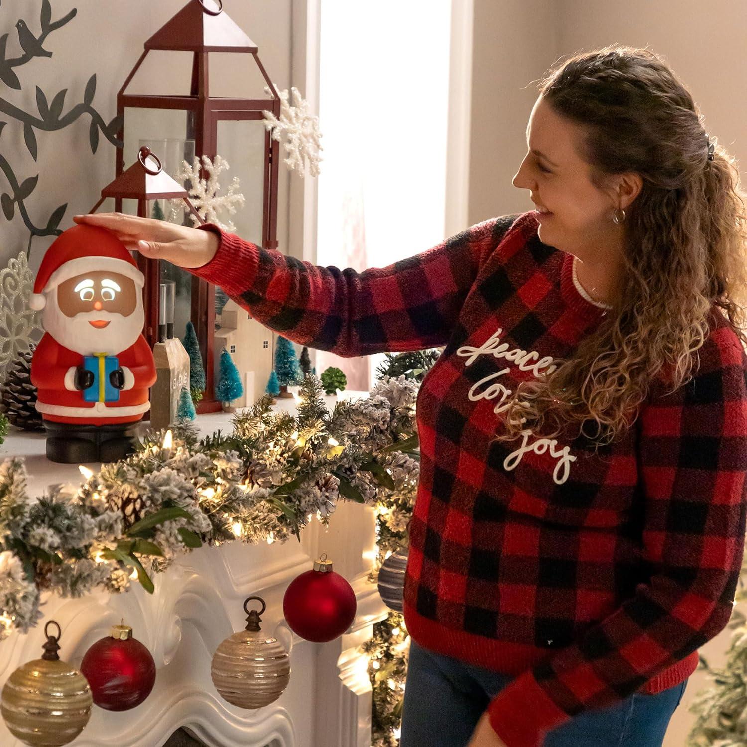 Animated Santa Claus with LED Projector and Speaker