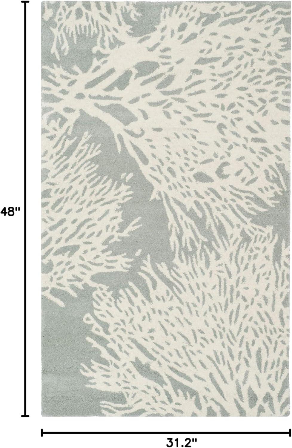 Bella BEL115 Hand Tufted Accent Rug - Grey/Ivory - 2'6"x4' - Safavieh.