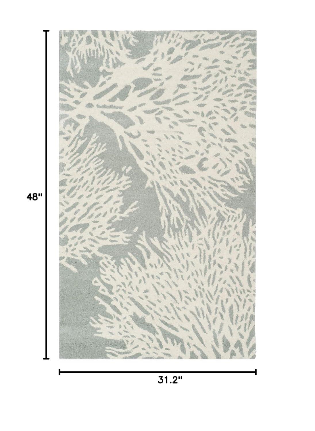 Bella BEL115 Hand Tufted Accent Rug - Grey/Ivory - 2'6"x4' - Safavieh.