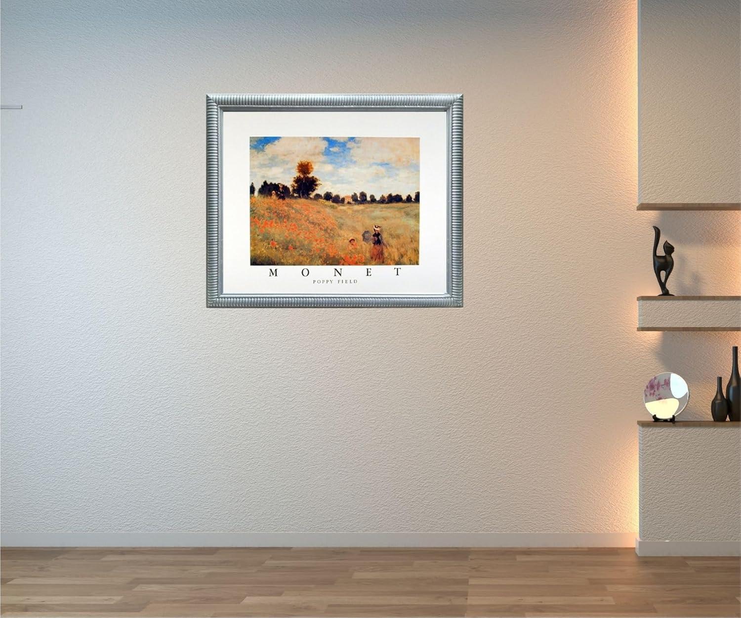 Stupell Industries The Poppy Field Monet Classic Painting Framed Wall Art by Claude Monet