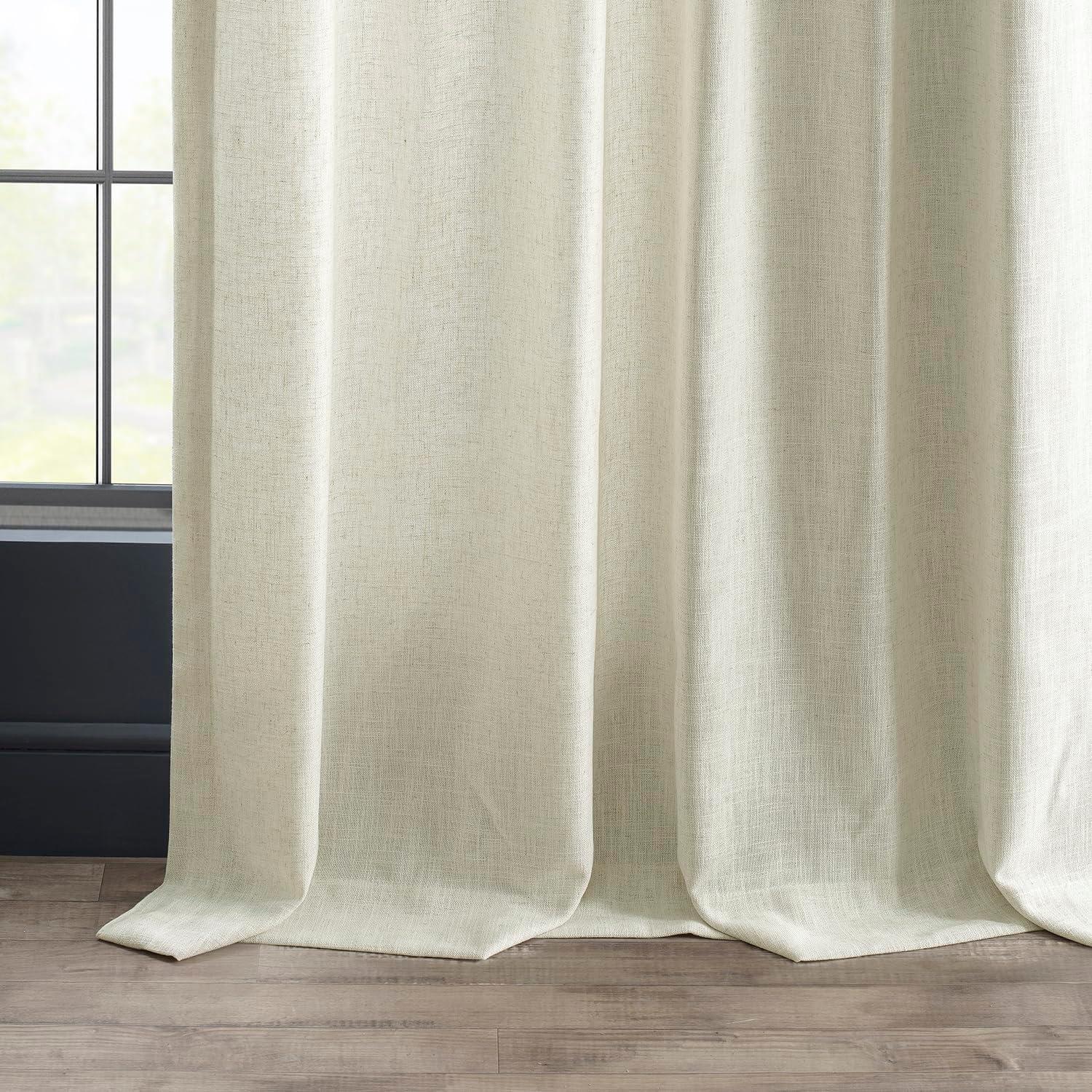 Barley Heavy Faux Linen Curtain (1 Panel), Barley, 50W X 84L