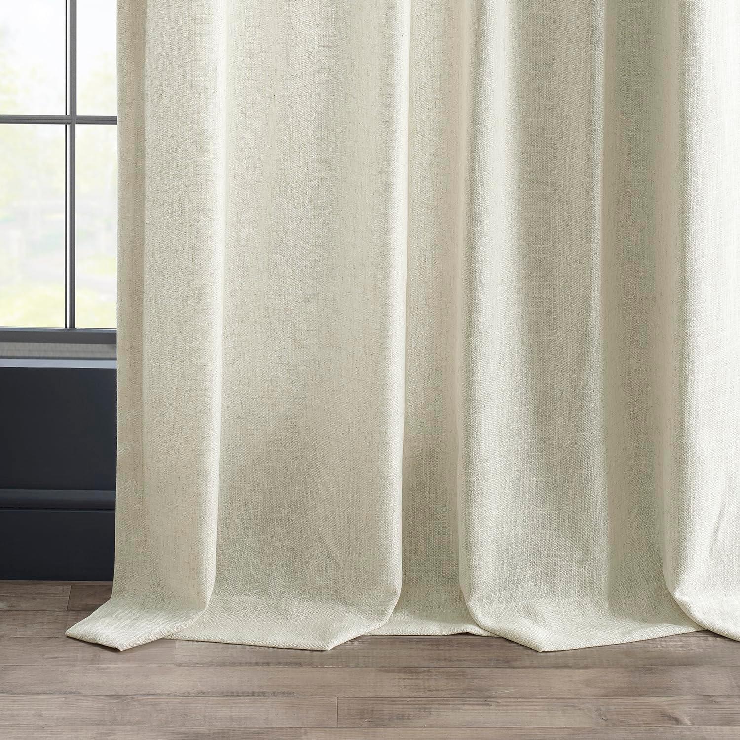 Barley Heavy Faux Linen Curtain (1 Panel), Barley, 50W X 96L