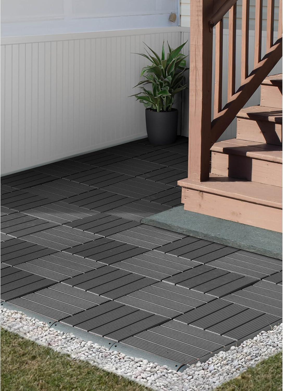 36.75'' L x 36.75'' W Plastic Interlocking Deck Tile