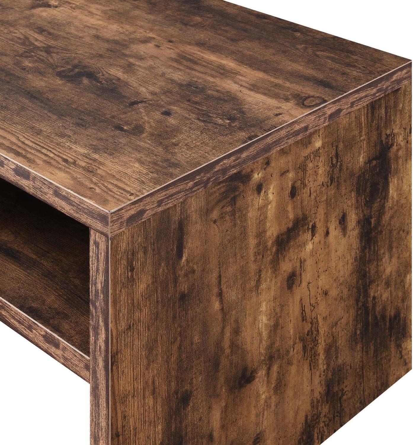 Convenience Concepts Northfield Admiral Deluxe Coffee Table with Shelves, Barnwood