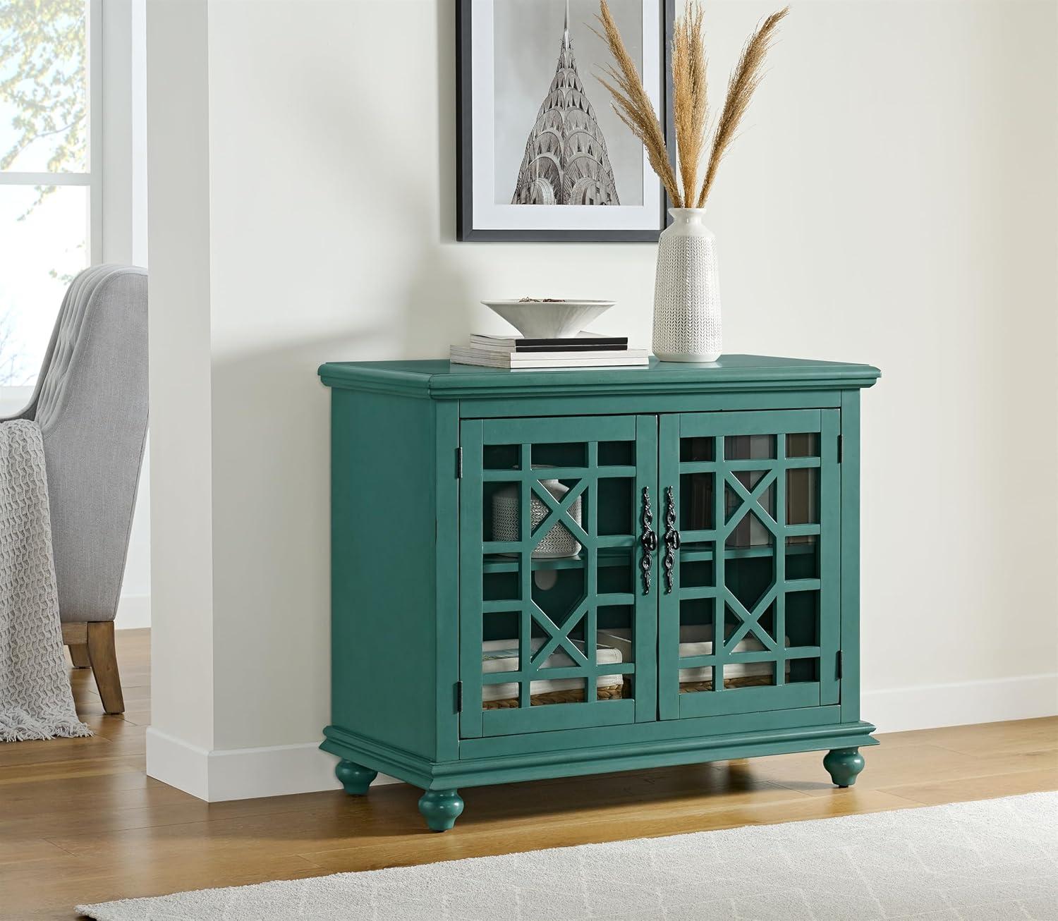 Martin Svensson Home Elegant Small Spaces TV Stand, Teal