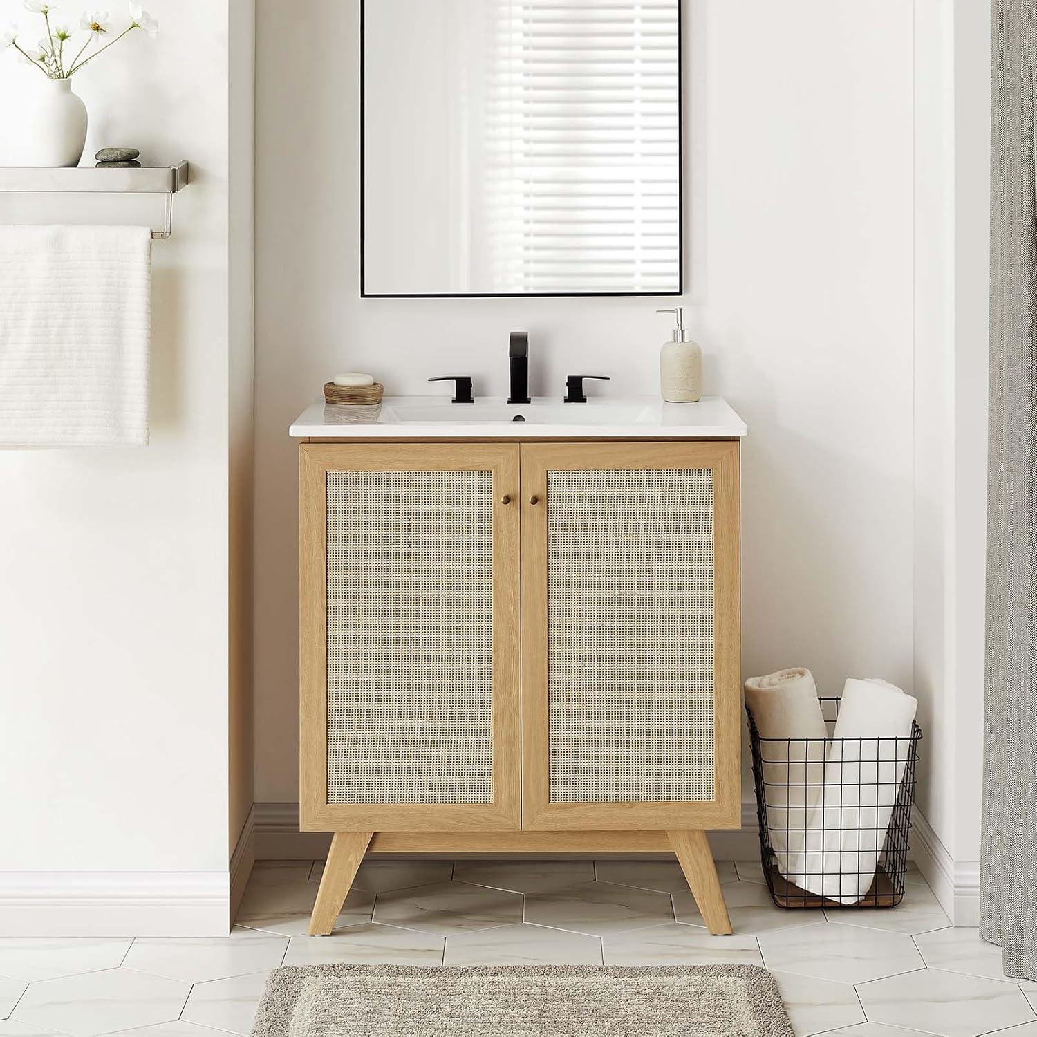 Modway Modway Soma 30'' Free Standing Single Bathroom Vanity with Manufactured Wood Top