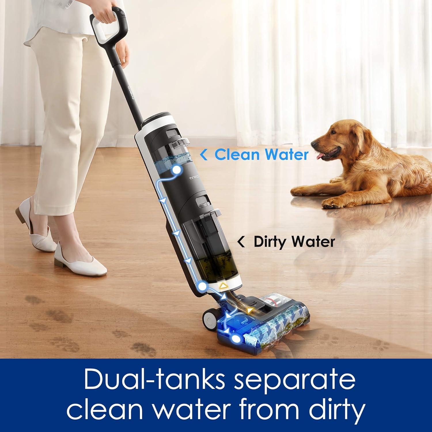 White Cordless Smart Wet/Dry Vacuum Cleaner with LED Display