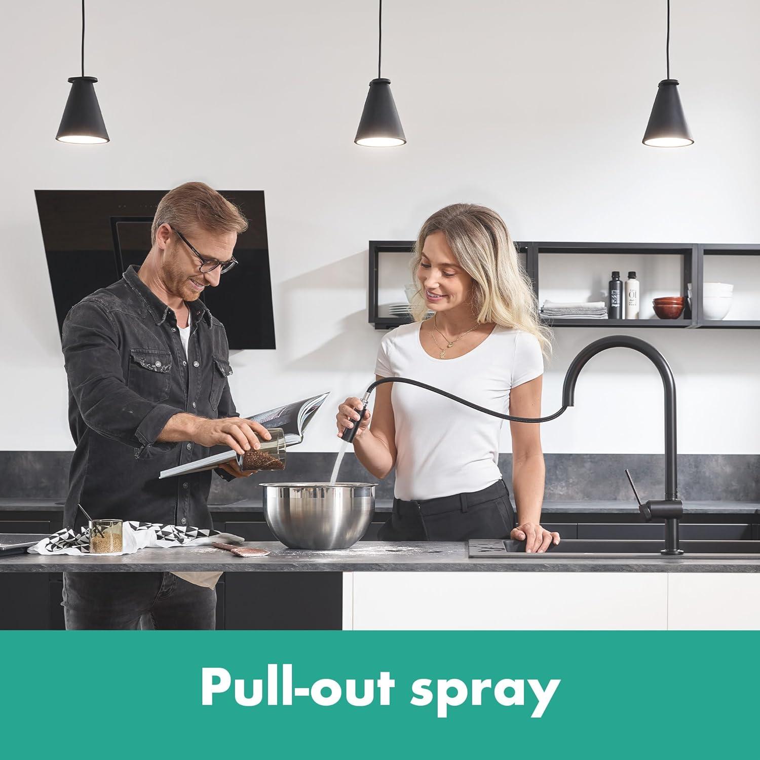 hansgrohe Talis N HighArc Kitchen Faucet, O-Style 2-Spray Pull-Down, 1.75 GPM