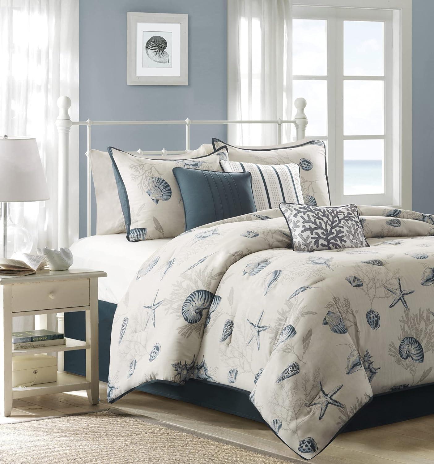 Bayside 7 Piece Coastal Cotton Sateen Comforter Set