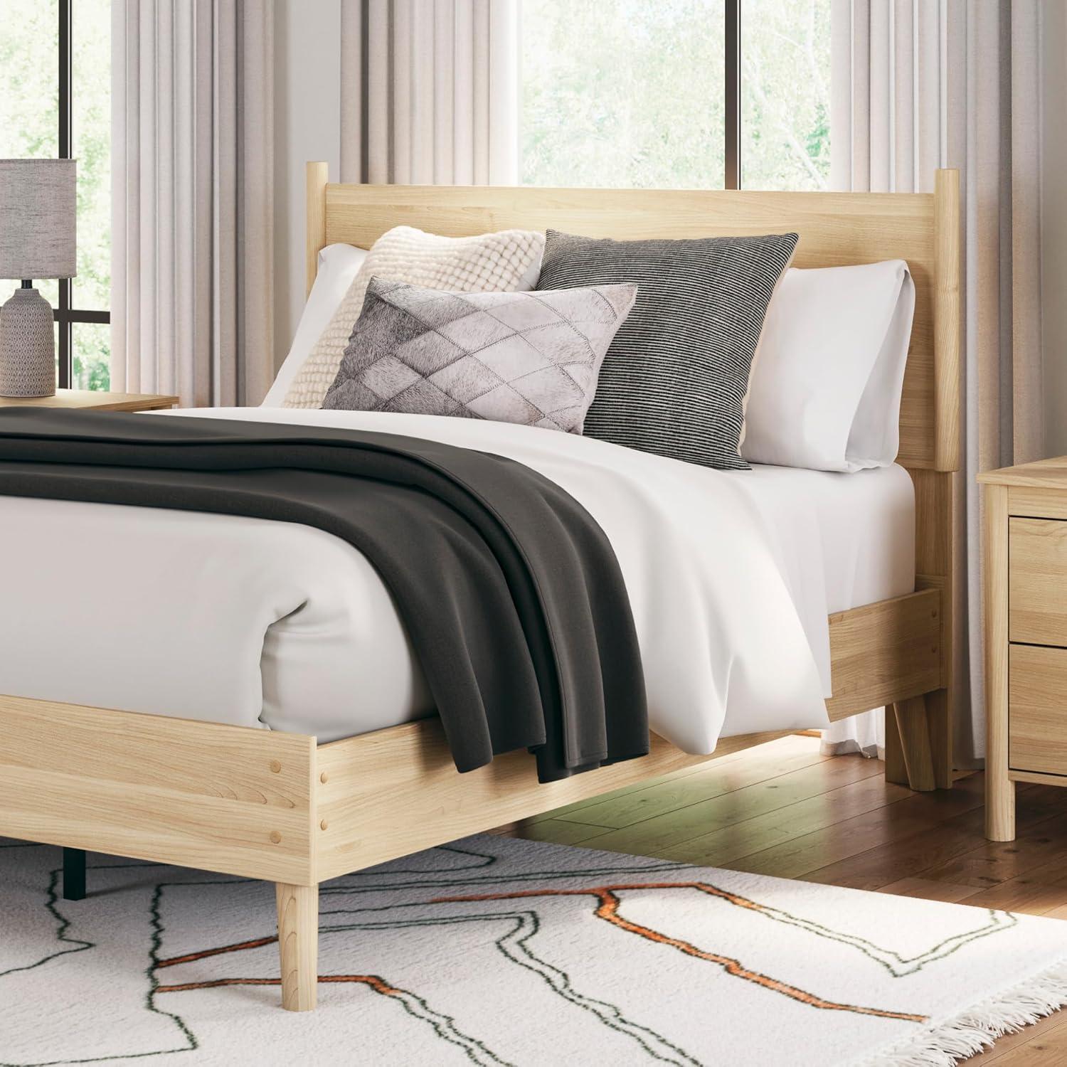 Signature Design by Ashley Cabinella Full Panel Headboard, Tan