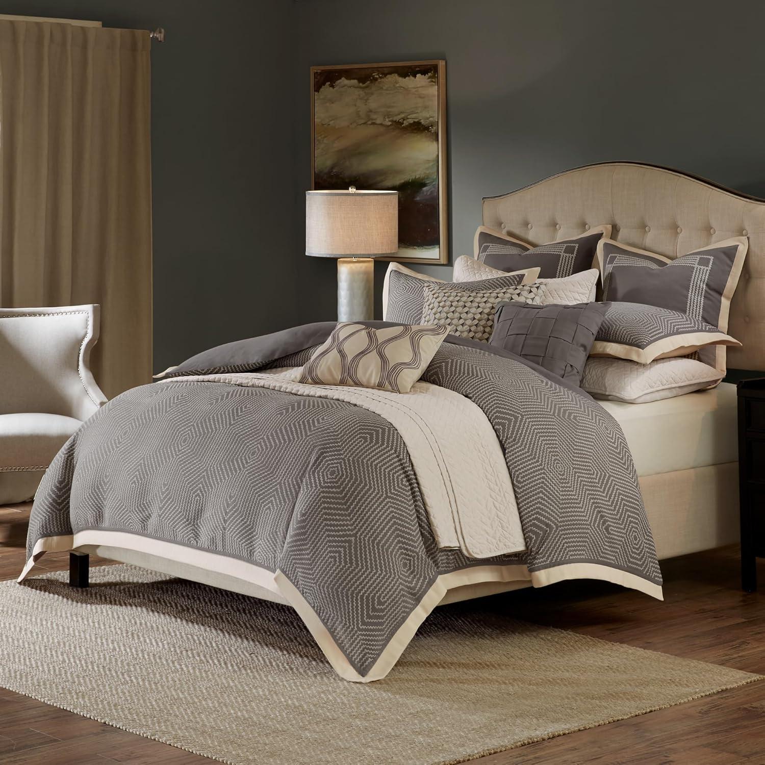 Madison Park Signature Shades of Grey Textured Comforter Set