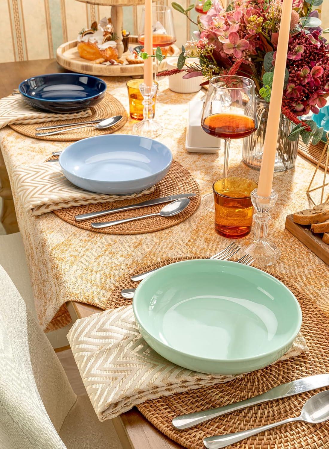 Sweese Porcelain 7.4 Inch Dessert Plates Set of 6 - Salad Modern Appetizer Plates - Dishwasher, Microwave, Oven Safe, Smooth Glaze, Scratch Resistant